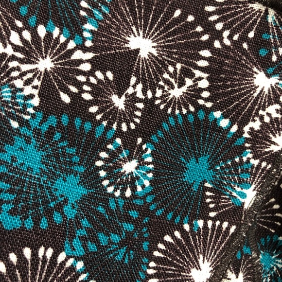 Ali miles Linen Long Sleeve 3 Buttons Brown Teal White Print Jacket 10 - Picture 8 of 15